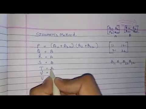 Strassen's Matrix Multiplication Trick (How to learn formulas easily)