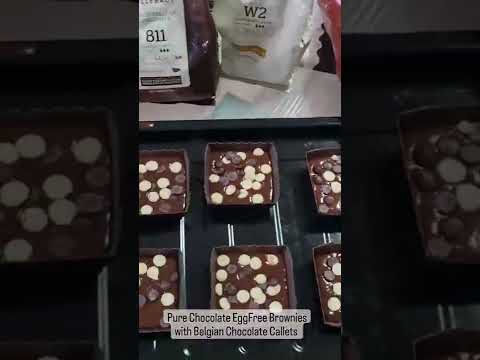 Pure Chocolate Brownies - with Belgian Chocolate Callets