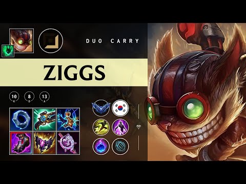 Ziggs Carry vs Jhin - KR Diamond Patch 25.24