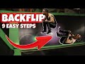 Learn How To Do A Backflip On A Trampoline (GYMNASTICS TUTORIAL)