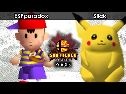 Smash 64: ESPparadox (Ness/Luigi) V Slick (Pikachu) - Shattered 76 Tournament SSB64