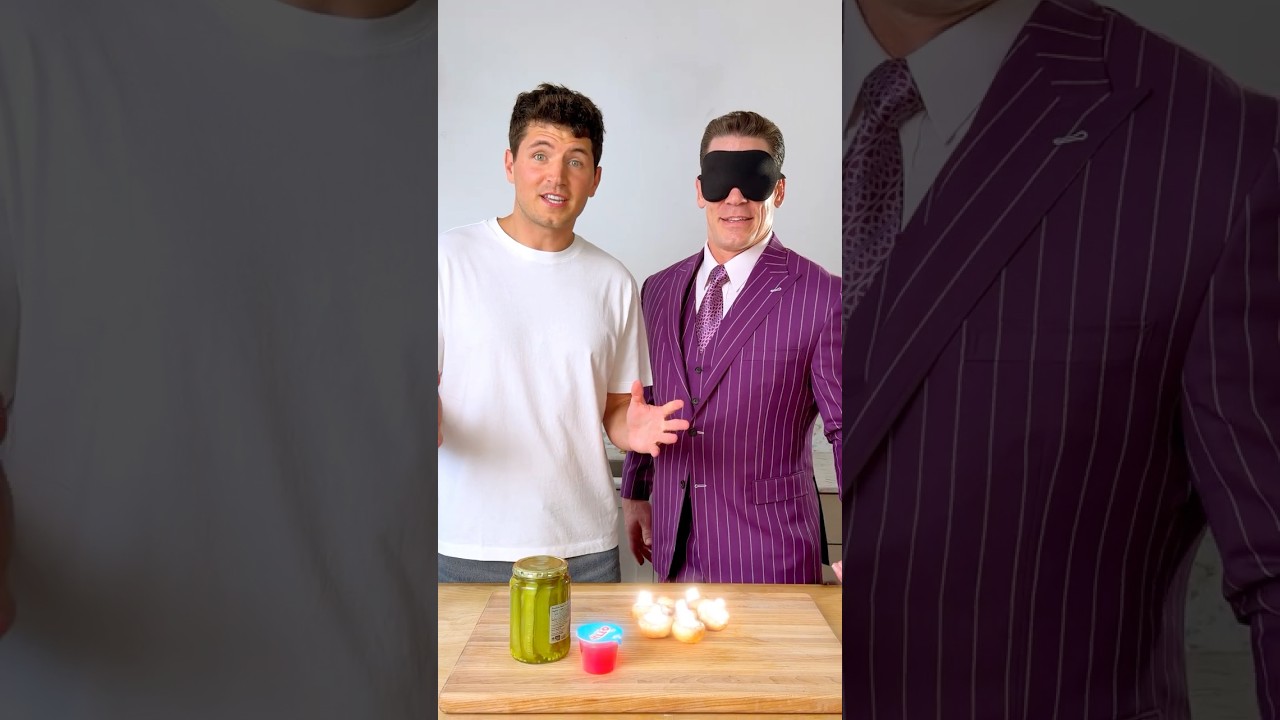 John Cena Takes on Blindfold Taste Test Challenge in Viral Video