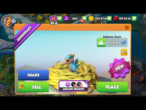 Hatching Arcane Dragon in Dragon Mania Legends