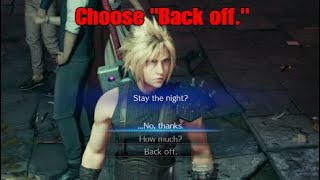 Cloud and Aerith Motel stay options- Final Fantasy 7 Remake