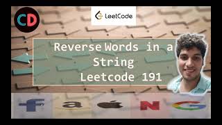 YouTube video 'Reverse Words in a String | Leetcode 151 | Live coding session 🔥🔥🔥'