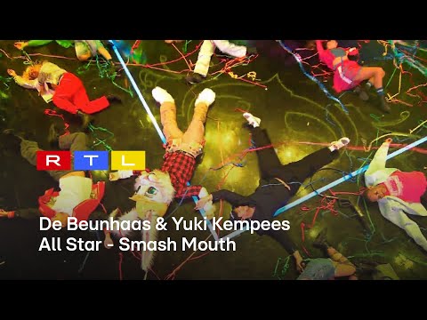 De Beunhaas en Yuki Kempees zetten de show op stelten met ‘All Star’ | The Masked Singer