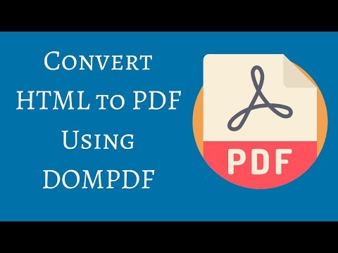 How to Convert HTML to PDF