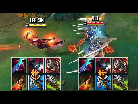 LEE SIN vs ZED SEASON 12 FULL BUILD FIGHTS & Best Moments!