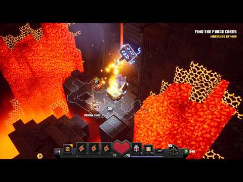Fiery Forge Obsidian Chest Minecraft Dungeons (Stormlander Mace Unique Drop)