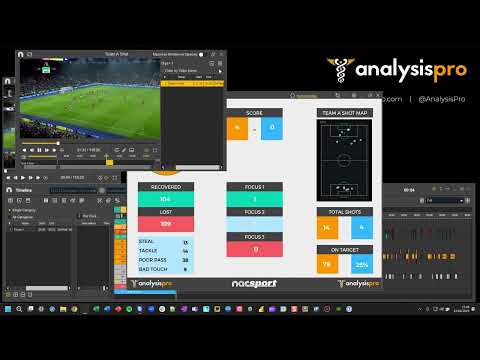 Nacsport V9 Interactive Graphic Descriptor in Dashboard