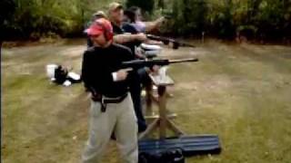 Rob fires a Saiga-12 shotgun w/ drum feeder