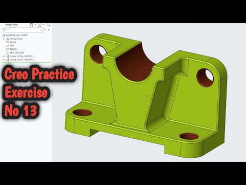 Creo Part Modeling Exercise No 13 |Cad Exercise for Beginner| Creo 8.0 | #CadCamwithisrar