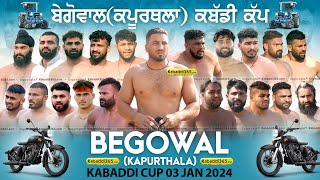 Begowal (Kapurthala) Kabaddi Tournament 03 Jan 2024