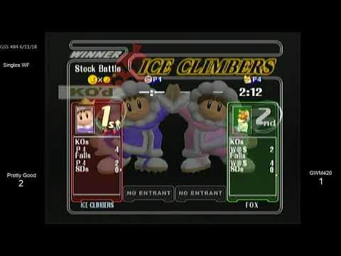 GSS 84 SSBM - Pretty Good (Ice Climbers) vs. GWM420 (Fox) - Melee WF