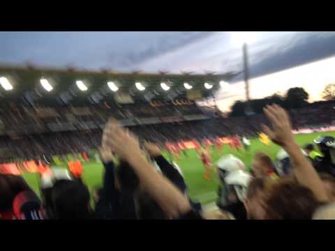 Karlsruher SC : Hamburger SV Relegation 2015 letzten Minuten Gästeblock Ksc : HSV gänsehaut