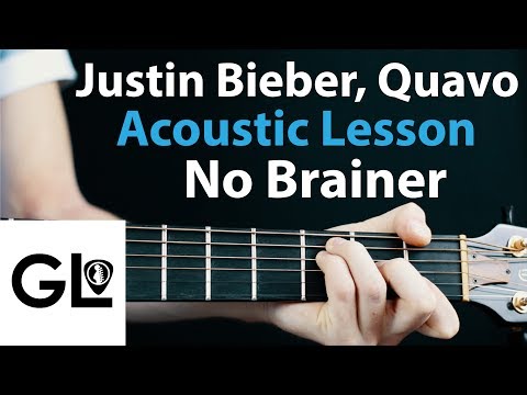 No Brainer - Justin Bieber: Acoustic Guitar Lesson  🎸How To Play Chords/Rhythms
