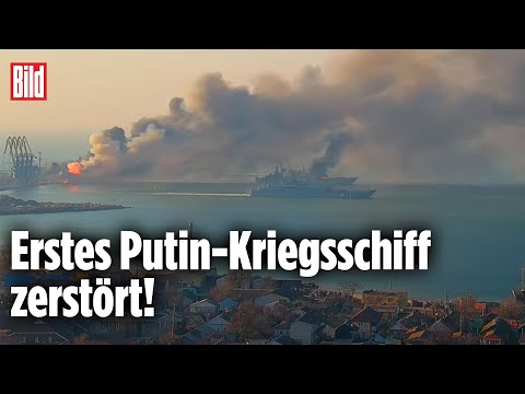 Riesen-Explosionen: Schlag gegen russischen Angriff in Berdjansk | Ukraine-Krieg