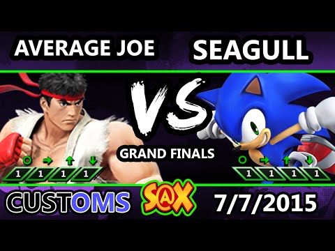S@X 105 Customs - Average Joe (Ryu) Vs. Ns | Seagull (Sonic) SSB4 Grand Finals - Smash 4