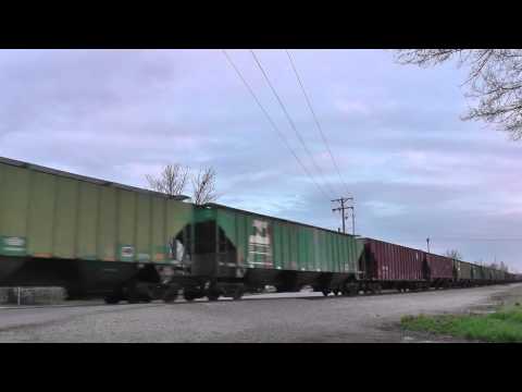 4/20/2014 ATSF LIVES ON BNSF 643 Leads Grain Eastbound On The Main With NS Power