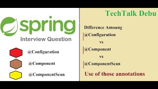 Difference Between @Configuration and @Component, @ComponentScan | Spring Annotation Tutorial