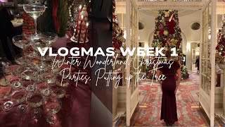 VLOGMAS WEEK 1 🎄 | PLT & OH POLLY CHRISTMAS PARTY, WINTER WONDERLAND, TREE DECORATING , PR UNBOXING