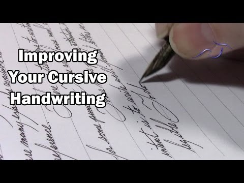 Part of a video titled Improving Your Cursive Handwriting - YouTube