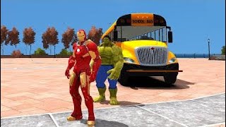 Do You Know The Muffin Man Nursery Rhyme with Fun Superheroes on School Bus