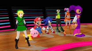 (MMD) Nintendo and Sega dance Cha cha slide