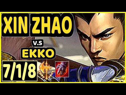 LUROX (XIN ZHAO) vs EKKO - 7/1/8 KDA JUNGLE GAMEPLAY - EUW Ranked GRANDMASTER