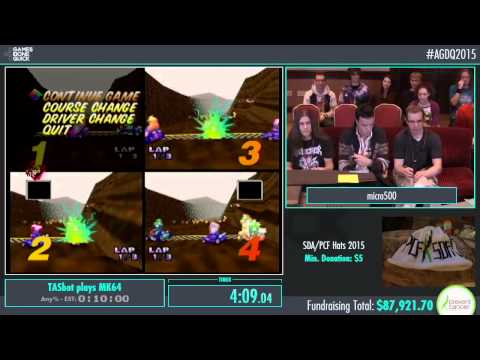 TASbot plays MK64 by micro500 and Weatherton in 12:16 - AGDQ2015 - Part 6
