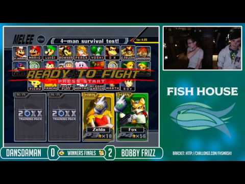 Fish House 1 SSBM - Dansdaman (Sheik) Vs. Bobby Frizz (Fox) Winners Finals