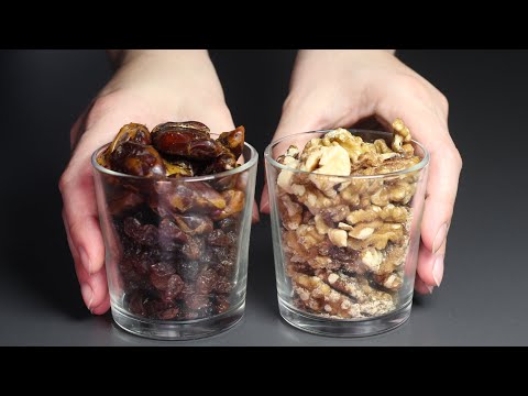 Do you have dates and walnuts? Make this delicious and healthy dessert in 5 minutes!