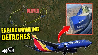 Engine COWLING DETACHES during takeoff on Southwest flight