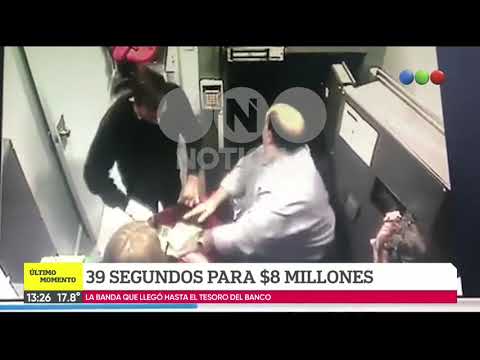 Millonario robo a un banco grabado en video