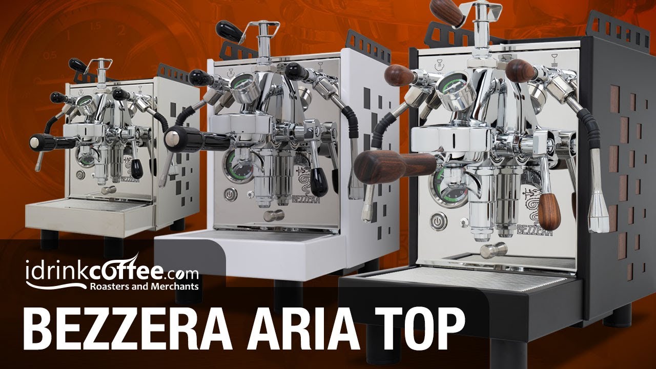 Bezzera Aria TOP Espresso Machine w/PID and Flow Control - Black w/ wood video