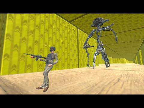 ESCAPE FROM THE BACKROOMS FPS PERSPECTIVE WITH WEAPONS - Animal Revolt Battle Simulator