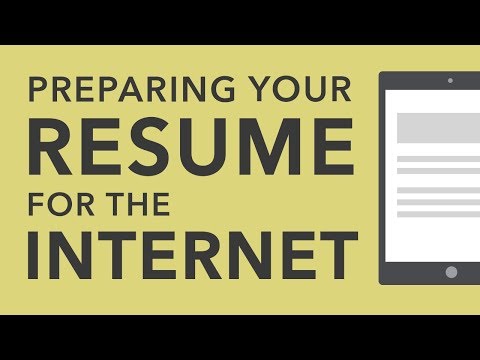 Preparing Your Resume for the Internet