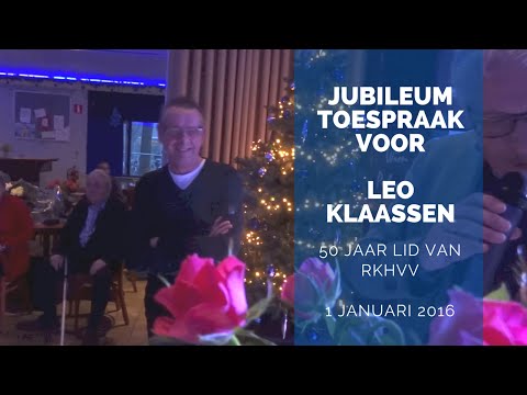 Leo Klaassen, jubilaris, 50 jaar lid van RKHVV