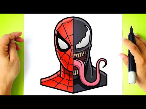 Como DESENHAR o HOMEM ARANHA vs VENOM - Cómo DIBUJAR a SPIDER MAN vs VENOM - DRAW SPIDER MAN / VENOM
