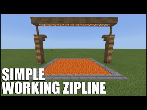 EPIC Minecraft Zipline Build! NO Mods/Redstone!