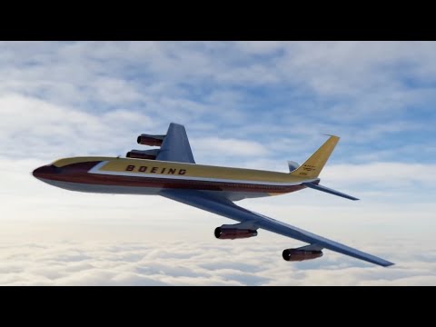 Boeing-707 Barrel roll Test - Animation