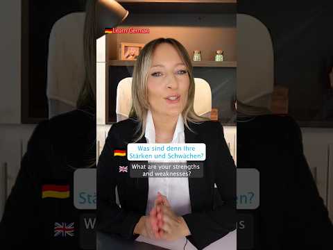 Job Interview in 🇩🇪 German - strengths & weaknesses