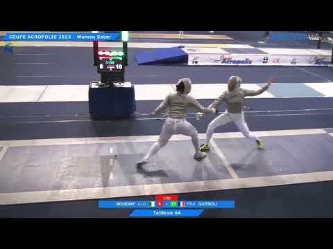 Coupe Acropolis 2023 SWS - L64 - Sauossen Boudiaf ALG v Caroline Queroli FRA