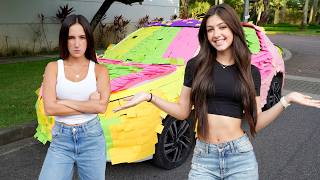 MINHA IRMÃ GI TROSLOU A ROBERTA COM VÁRIOS POST-ITS NO CARRO