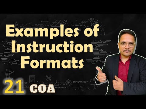 Examples on Instruction Formats in Computer Organization Architecture
