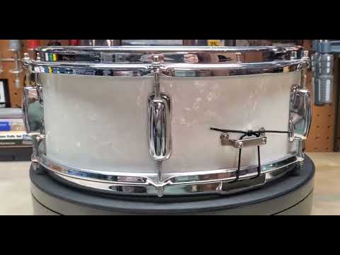 Slingerland No.159 5.5"x14" Student Model Snare Drum - White Marine Pearl VIDEO!!! image 14