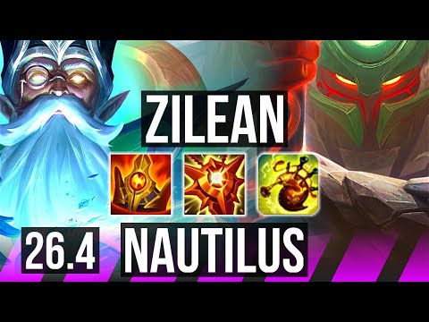 ZILEAN & Miss Fortune vs NAUTILUS & Jhin (SUP) | EUNE Master | 26.4