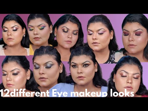 12 Different types of Eye Makeup looks✨  |eye tutorial #makeuptutorial