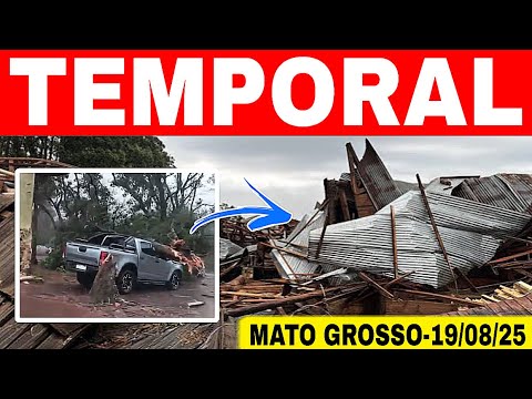 🔴FORTE TEMPORAL atingiu ZONA RURAL em PARANHOS-MS e localidades 😱 terça 19/08/25 novas imagens 