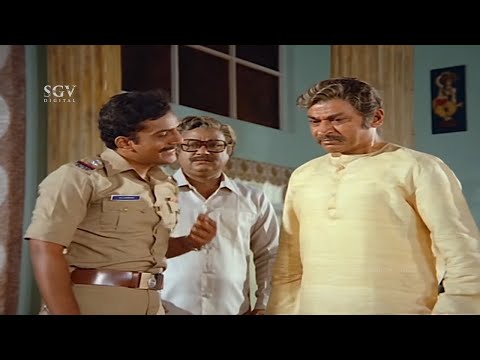 Police Enquiring Dr.Rajkumar About Wife Death | Best Scene From Kannada Movies | Gayathri